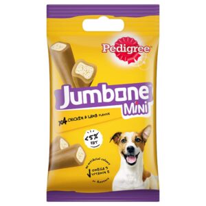 Pedigree Dog Treats Jumbone Mini Adult Dog Treat, Chicken & Lamb - 160 g (Pack Pack of 6)