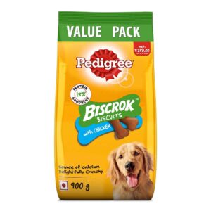 Pedigree All Life Stages Biscrok Dog Biscuits (Above 4 Months), Chicken Flavor, 900g Pack