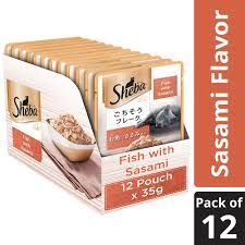 Sheba Rich Premium Wet Cat Food, Fish with Sasami, 12 Pouches (12 x 35g)