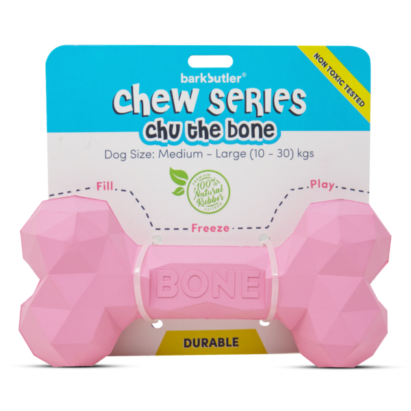 Natural rubber dog chew toy for strong chewers