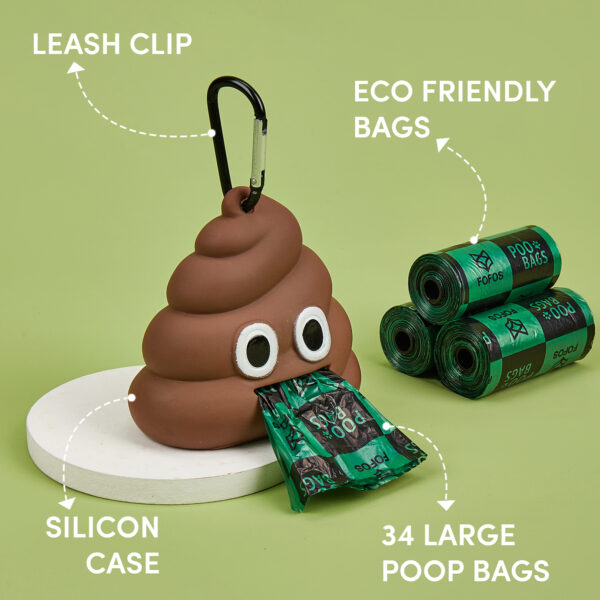 FOFOS Poop Bag Sets (34 bags with one dispenser) - Image 8