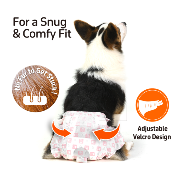 FOFOS Diaper Female Dog M 16pcs (Waist Size 25-33cm) - Image 3