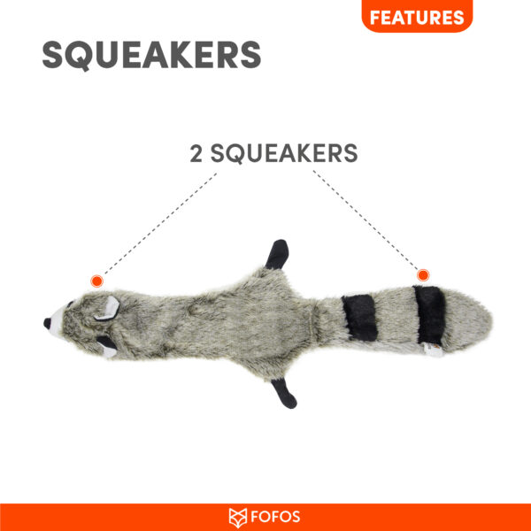FOFOS DOG TOY SKINNEEZ RACCOON - Image 2